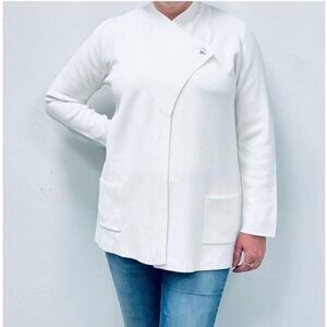 MARBLE Cream Single Button Cardigan